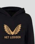 Black hoodie featuring a gold wing emblem and HET LEGIOEN on the chest