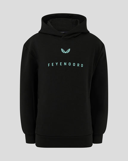 FEYENOORD TRAVEL HOODY - JUNIOR - ZWART