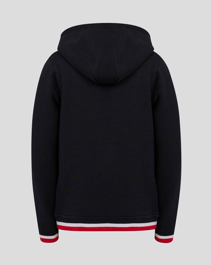 Back view of black Feyenoord Classic Hoody Junior showing the hood