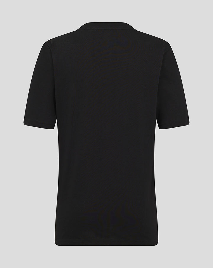 Back view of a black FEYENOORD core logo junior T-shirt