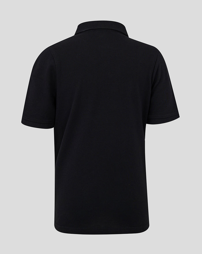 Back view of a black Feyenoord Core polo for juniors