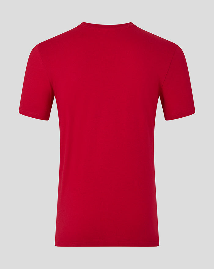 Back view of a red Feyenoord Core Crest T-shirt