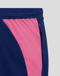 Marineblauwe Feyenoord Speler Trainingsshort met roze zijpaneel en ritssluiting aan de zijkant
