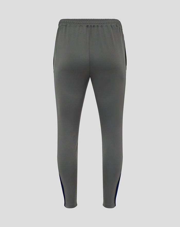 Back view of gray Feyenoord Coaches Training Pants with elastic waistband and contrasting side panels.