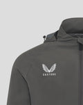 Dark gray Feyenoord coaches training jacket with white Castore logo on the chest