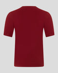 Back view of a deep red Feyenoord Travel T shirt for men with a minimalist design.