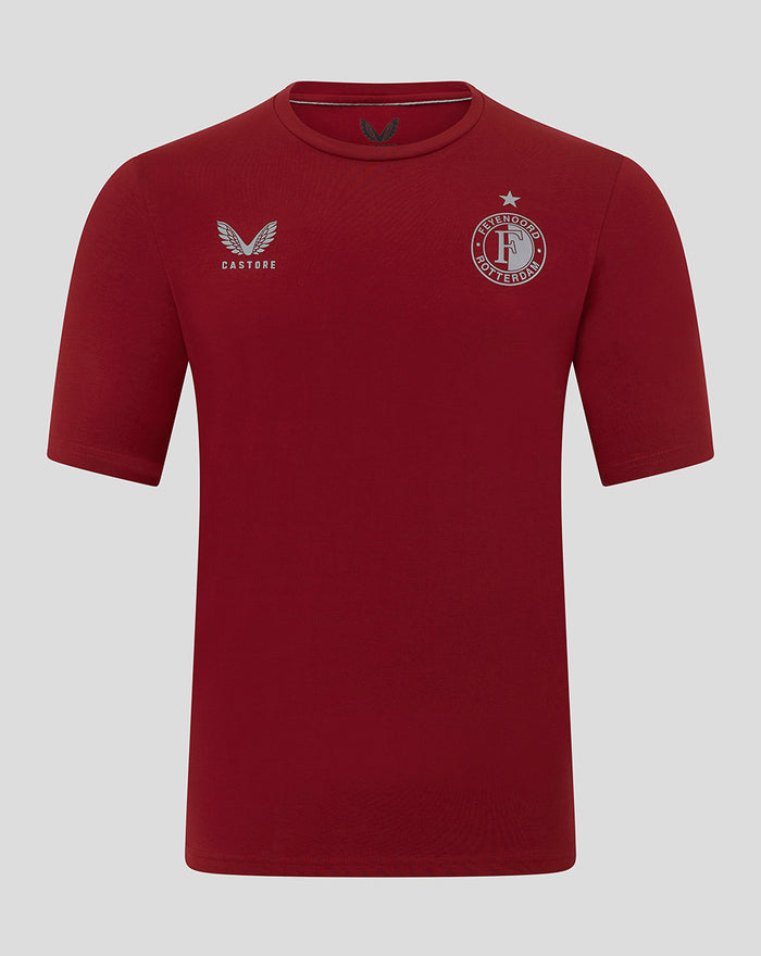 Red Feyenoord travel T-shirt for juniors with club crest on chest