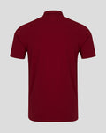 Back view of a deep red Feyenoord Travel Polo for men.