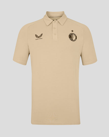 Feyenoord Travel Short Sleeve Polo - Mens - Pebble