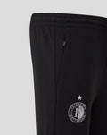 Black Feyenoord Travel Knit Pants with zip side pocket and crest logo on the thigh.