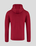Back view of a red Feyenoord Travel Hoody with hood