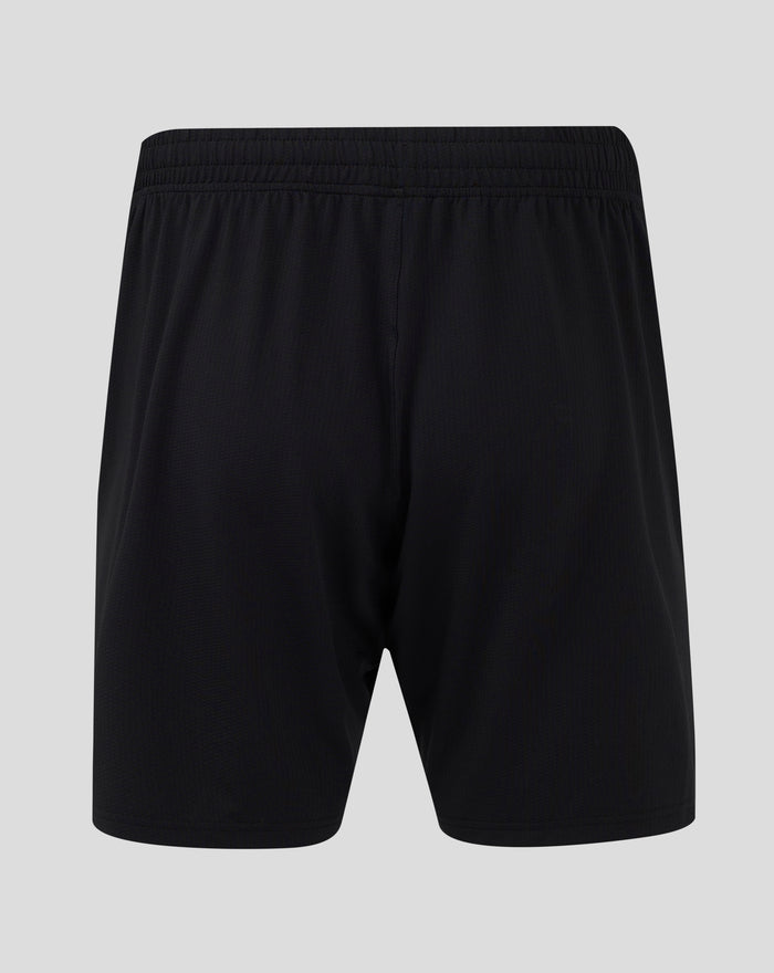 Back view of black Feyenoord Pro away shorts showing the elastic waistband and inner drawstring