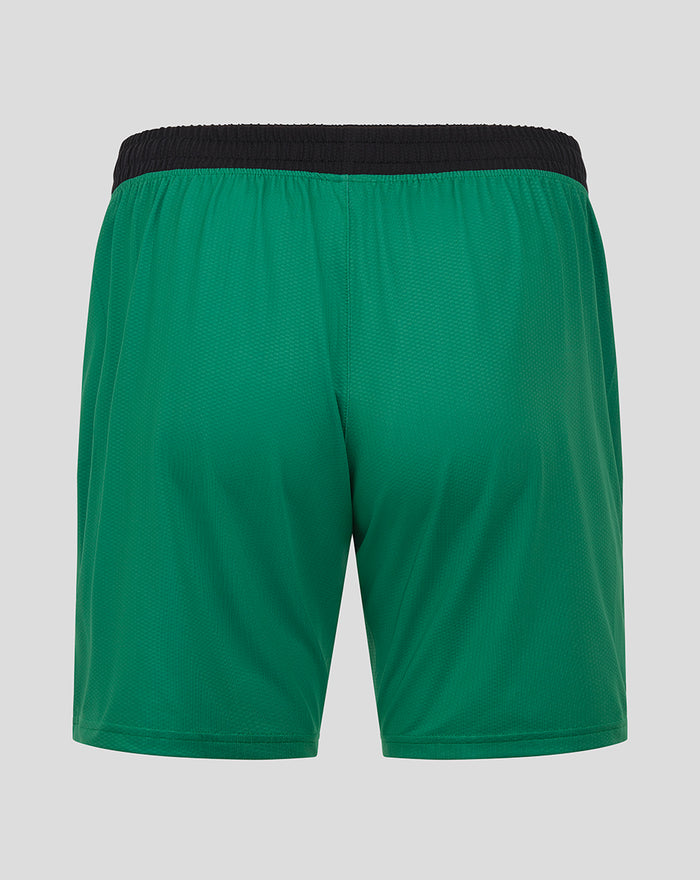 Rear view close-up of Feyenoord Pro Derde Short in green with black waistband