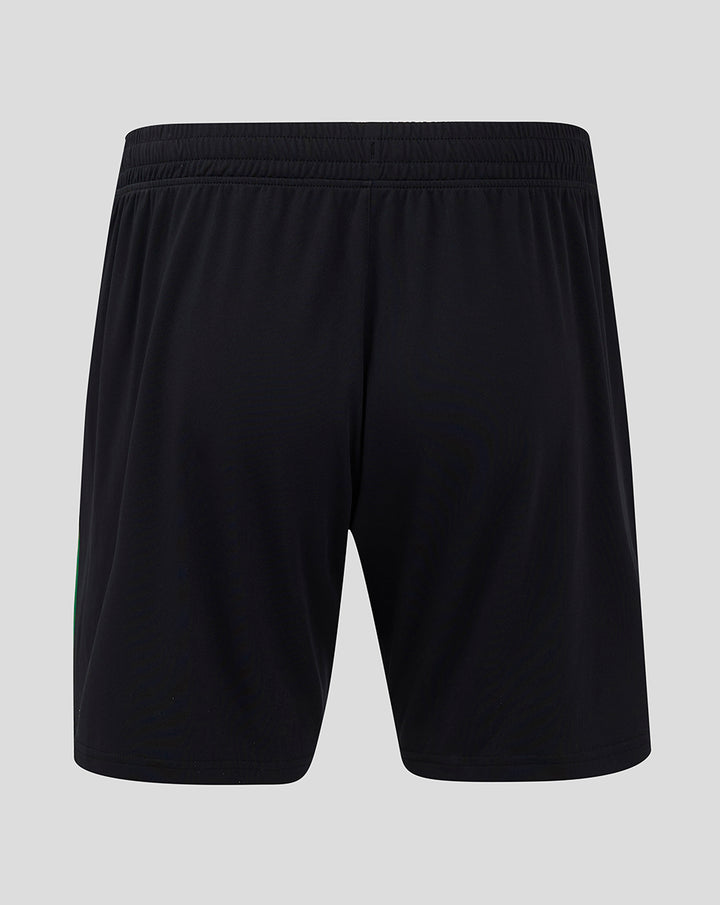 Back view of black Feyenoord 2024-2025 away shorts with an elastic waistband