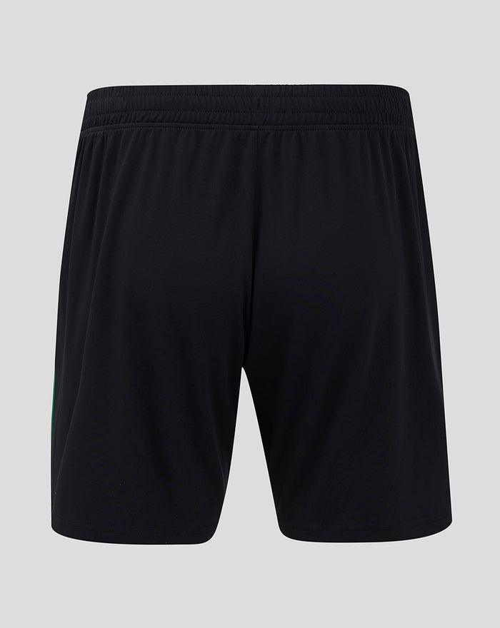 Back view of black Feyenoord 2024-2025 away shorts with an elastic waistband