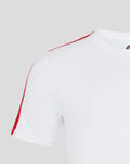 FEYENOORD Classic Cotton T shirt for men white with red piping along the shoulder
