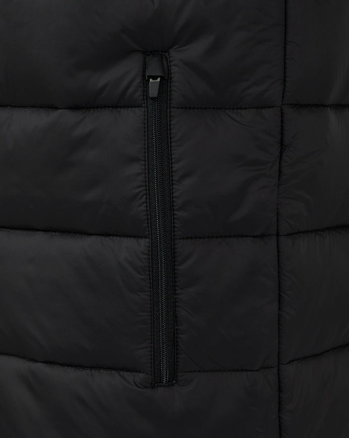 Zipper detail on black Feyenoord Core gilet for men