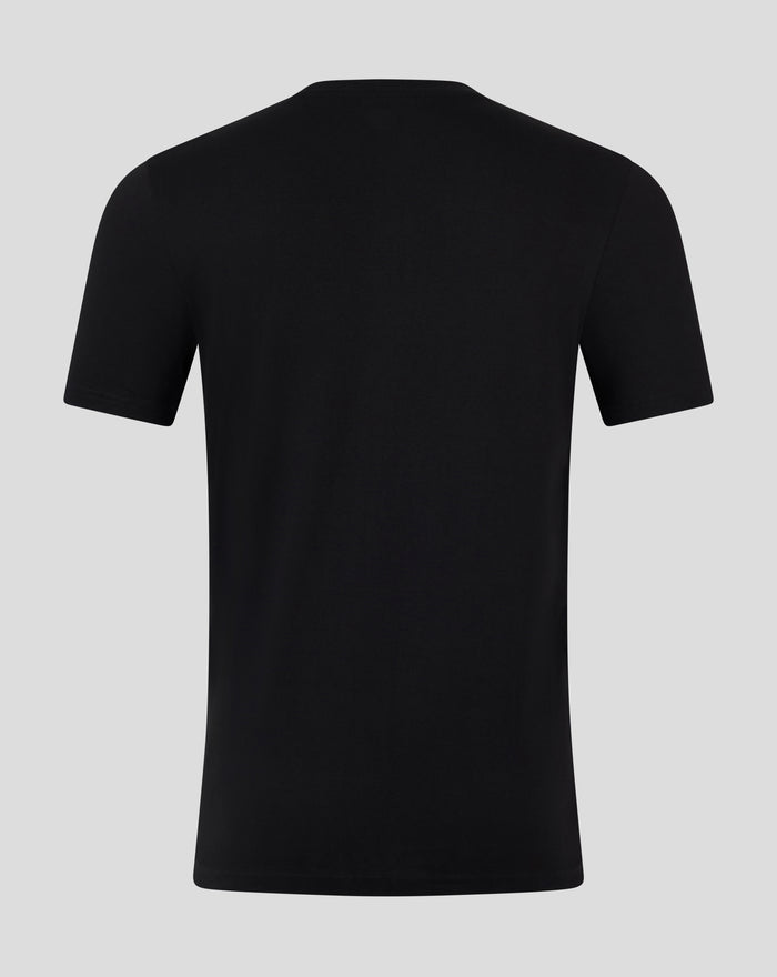 Back view of a black Feyenoord Core T-shirt for men