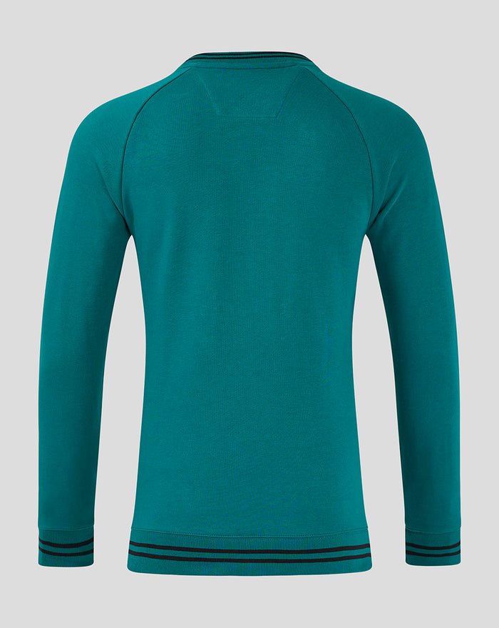 Back view of Feyenoord Castore fleece shirt for men in Blauwgroen
