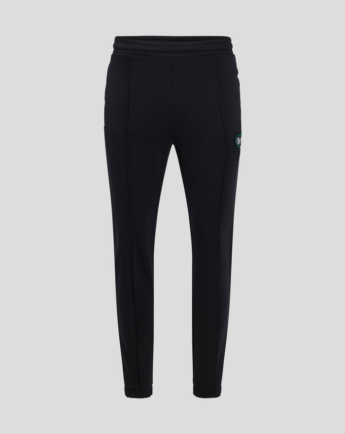 Black joggers from the Feyenoord Castore lifestyle bundle with elastic waistband and a small circular patch on the left leg
