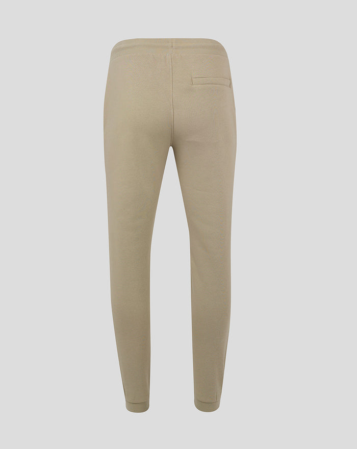 Back view of men's taupe grey Feyenoord joggers with a single back pocket.