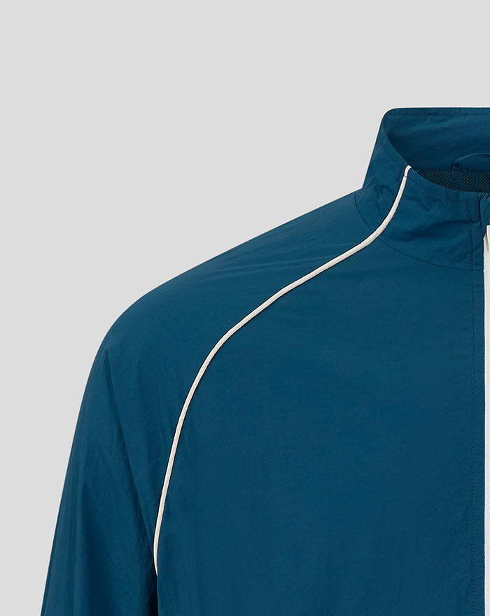 Feyenoord men's blue contemporary training jacket with white piping along the seam