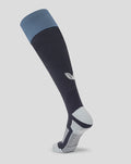 Adult navy Feyenoord sock with light blue cuff and reinforced heel and sole, F on shin and Castore branding