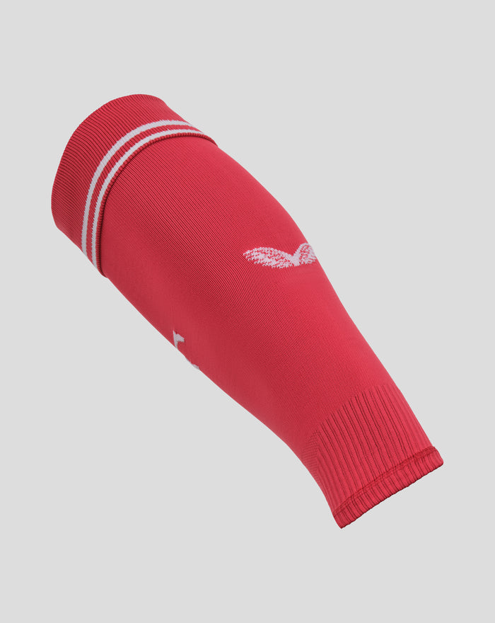Red adult Feyenoord keeper socks with white striped cuff and Feyenoord emblem